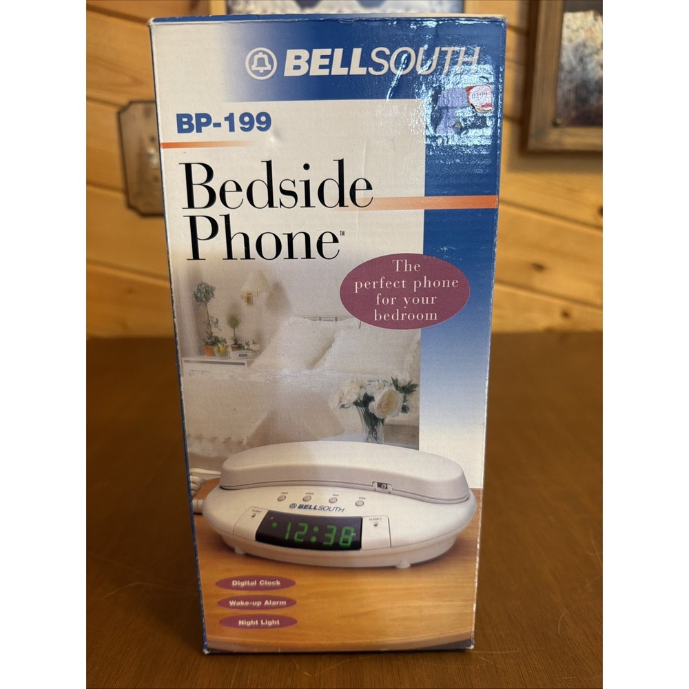 Vintage Bell South Bedside Phone Alarm Clock BP-199 Clock Alarm Night Light